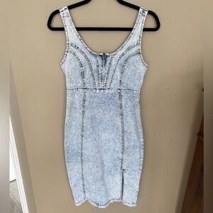 Light Blue Denim Mini Dress